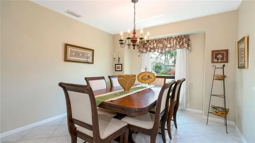 Dining Room with seating for 6-8 & tile floors