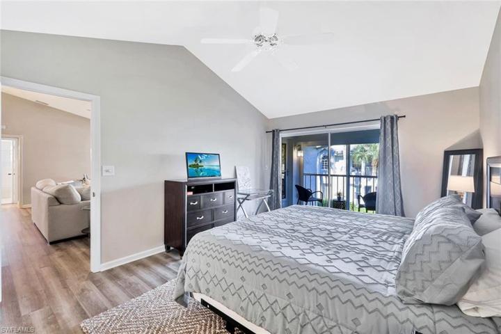 Split bedroom floor plan with primary bedroom tucked privately away from guest bedroom.