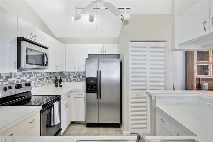 Even the kitchen has vaulted ceilings.