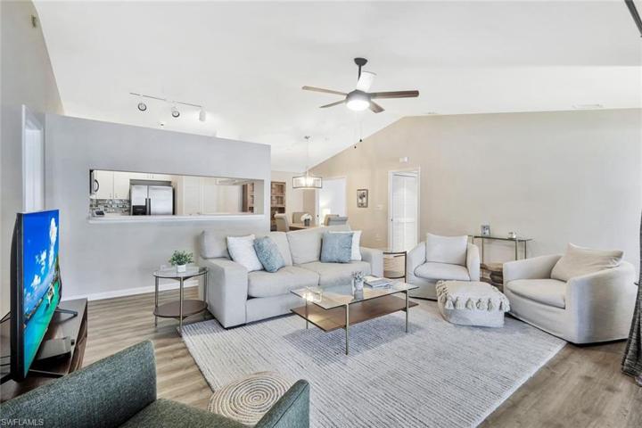 This great room is the perfect size for friends and family to gather together!