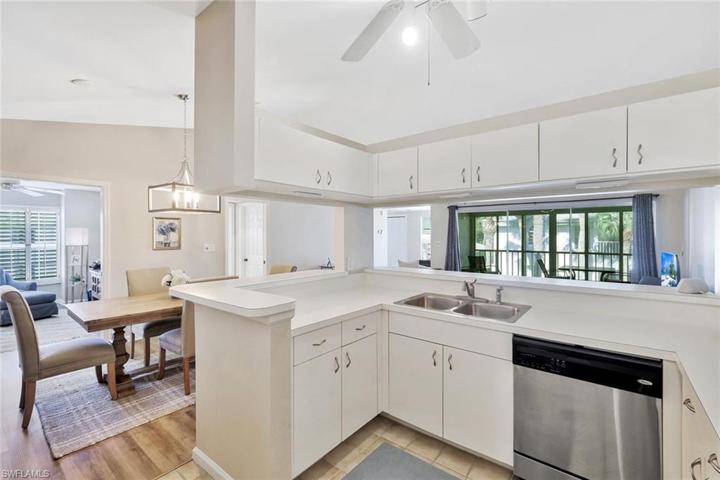 View of great room from kitchen.