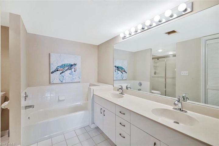 En suite primary bathroom.
