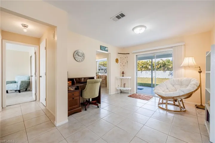 View of tiled home office