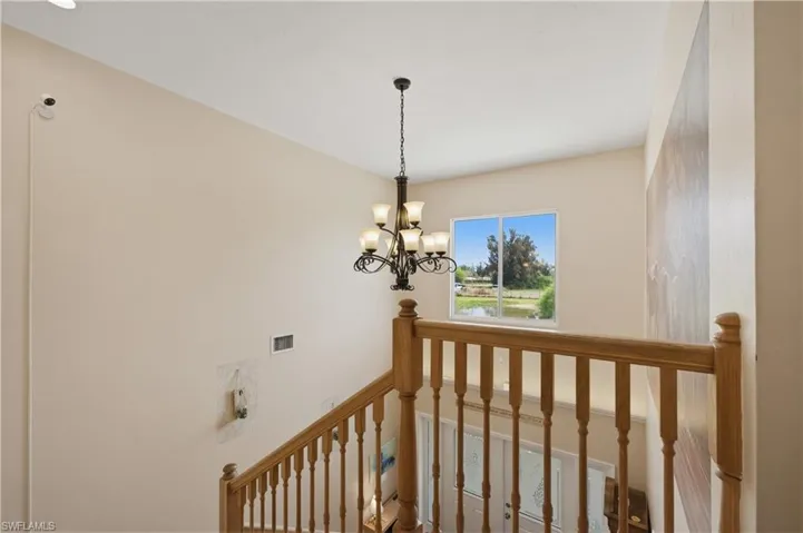 Stairs featuring suspended lighting