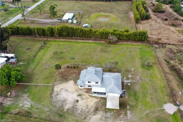 Aerial view of sparsely populated area