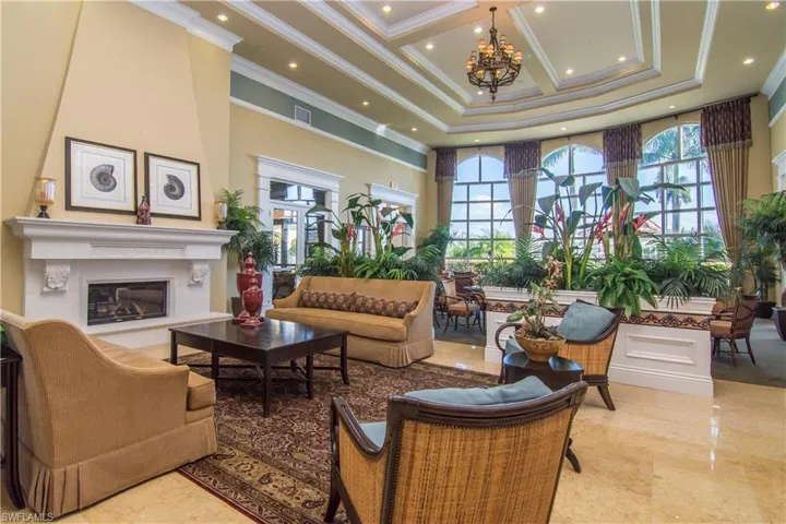 View of sitting area and Card Tables in Main Clubhouse