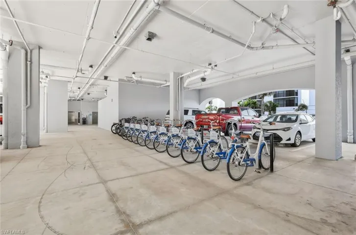 This amenity rich building offers covered bike storage!