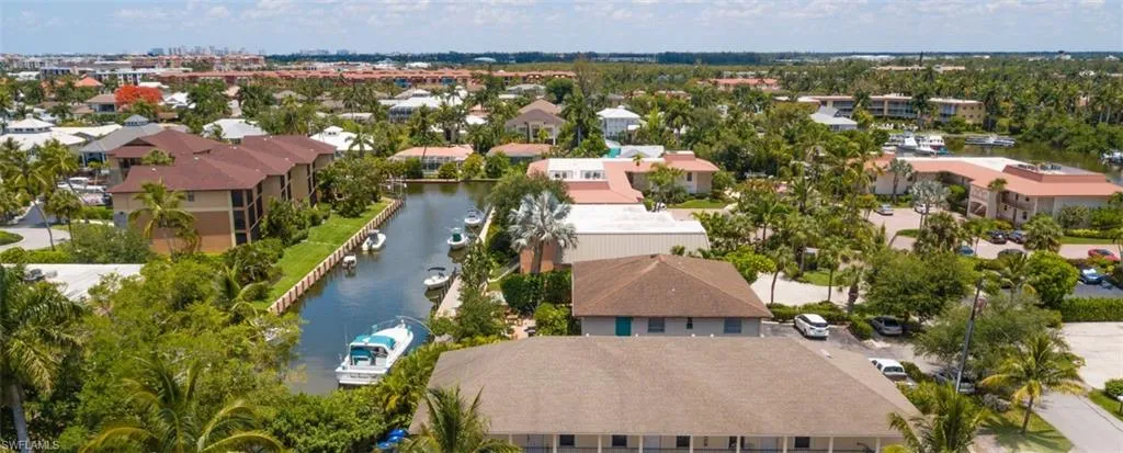 Bird's eye view with a residential view and a water view