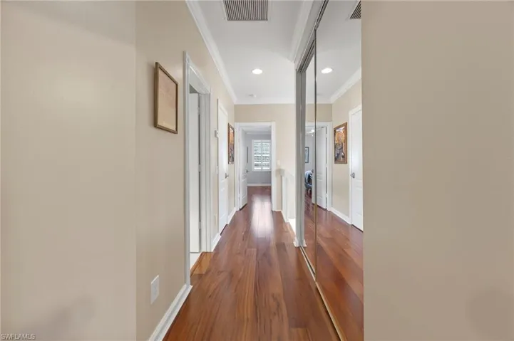 Hallway with closet