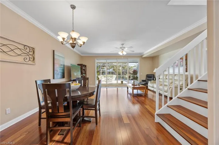Dining room with view of lanai