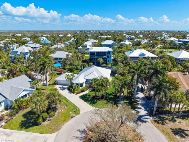 Aerial view of residential area