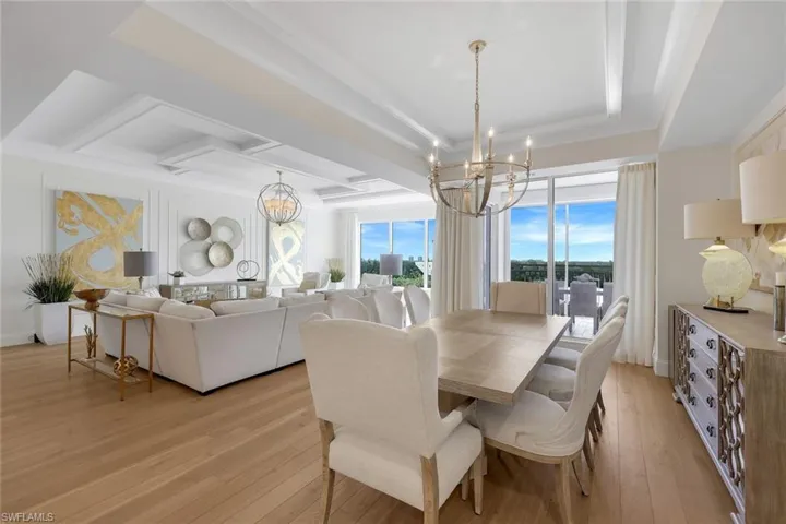 You will appreciate the openness of this room, with multiple areas for conversation and relaxation.