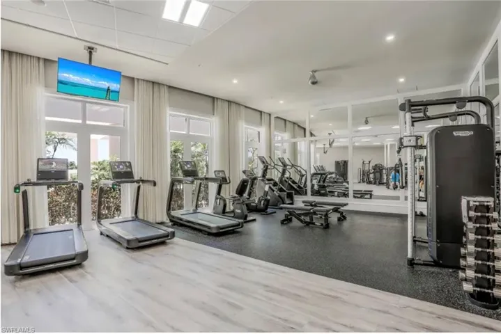 Private fitness center.