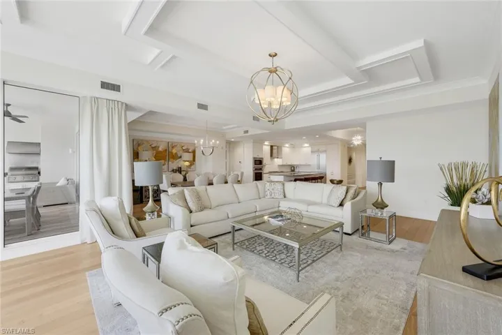 View of great room from southwestern side of home.