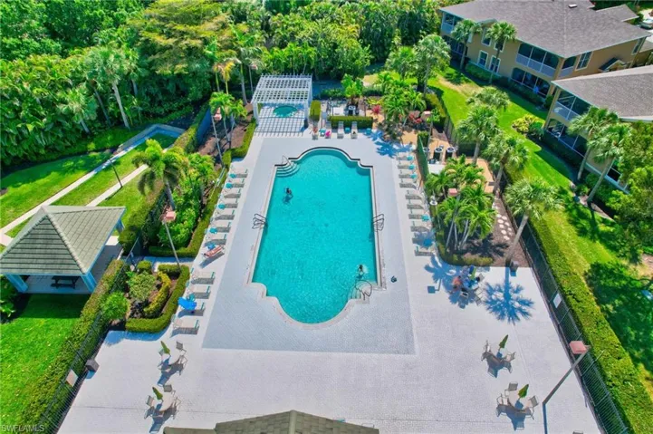 Birds eye view of property