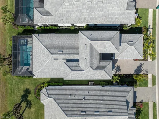 Bird's eye view of a pool