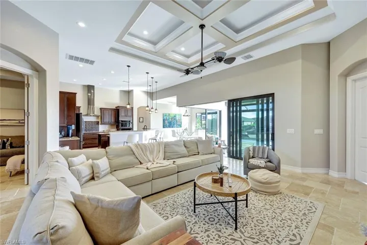12 ft Coffered Ceilings
