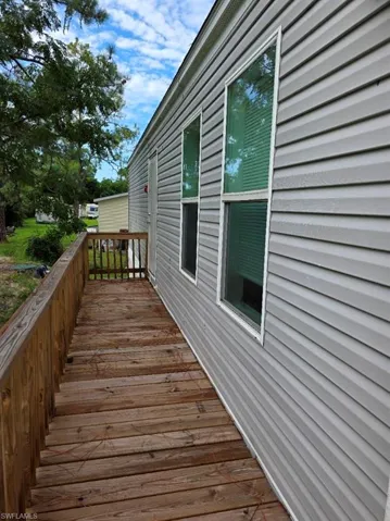 View of wooden terrace