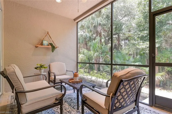 Screened-in Lanai with preserve view