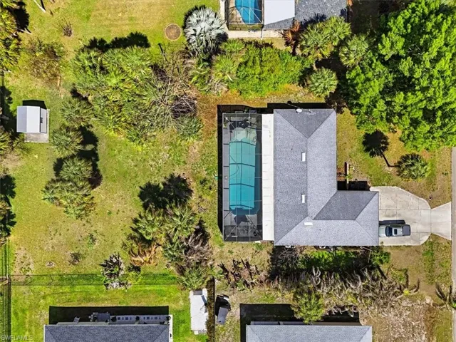 Bird's eye view of a pool