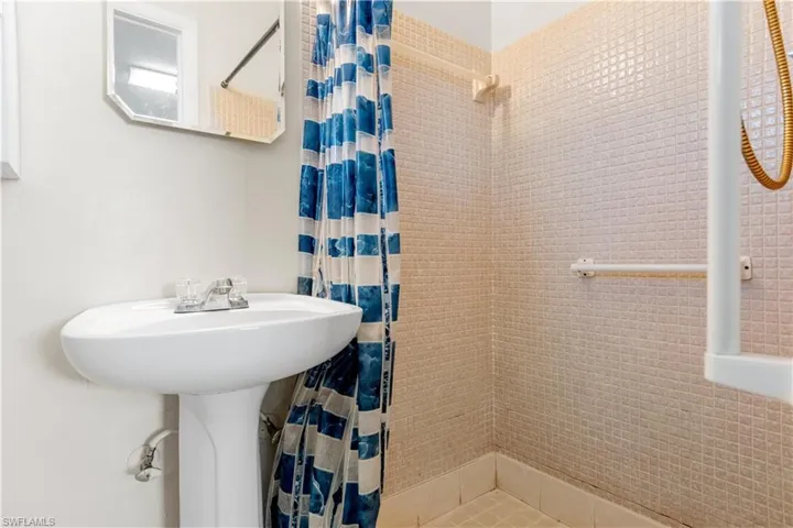 Primary bathroom with walk-in shower