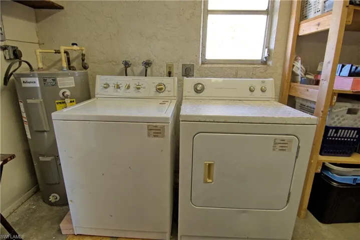 Laundry is in the garage