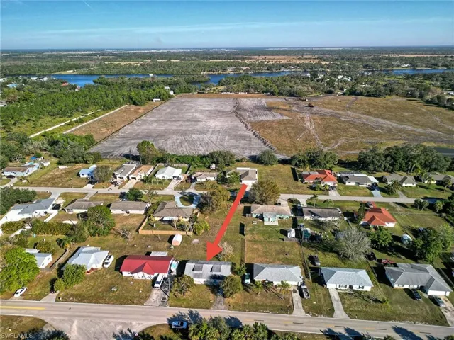 Drone / aerial view of the back yard