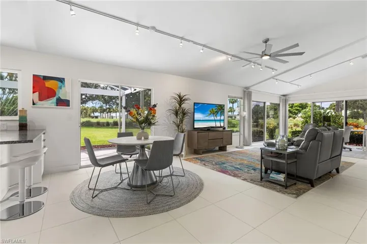 You have access to your screened in lanai from your living area.