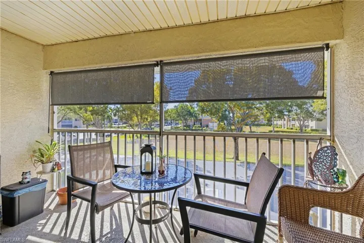 Sunroom with a balcony