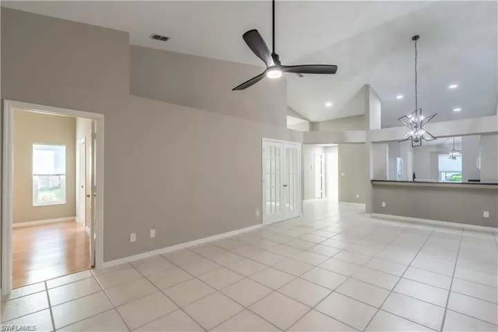 Living Room and access to the Master Bedroom