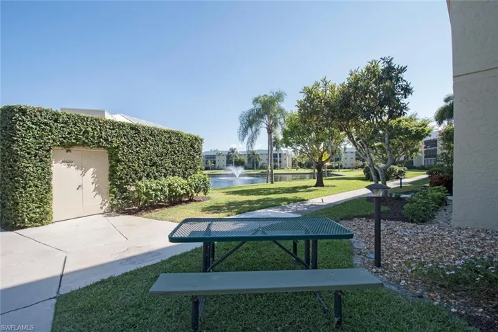 One of the picnic tables.
