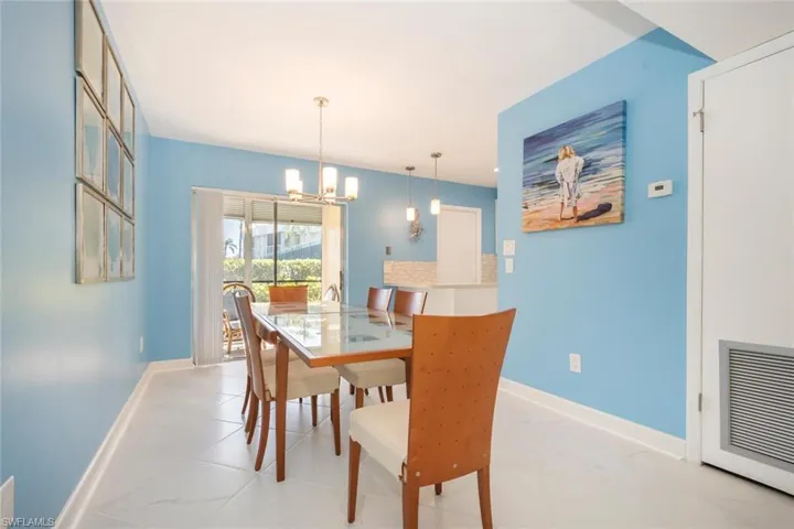Beautiful dining area.