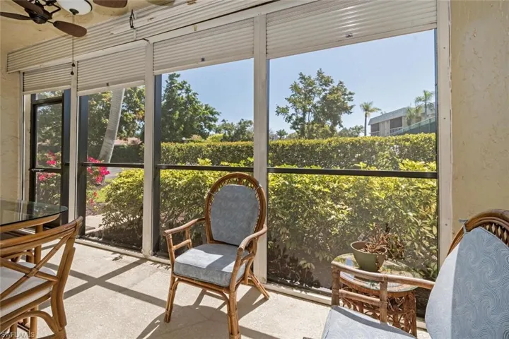 Lanai--nice and private setting.