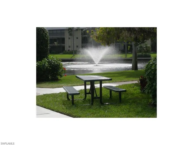 One of the picnic tables.