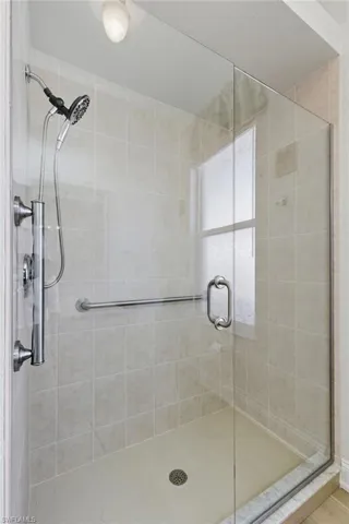 Bathroom with a shower stall
