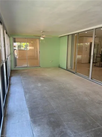 The oversized double set of sliding glass doors from the Living area are both pocket doors making the screened 12' x 24' Lanai an extension of your living space to enjoy our fabulous Florida weather!