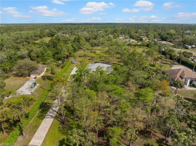 Bird's eye view with a view of trees