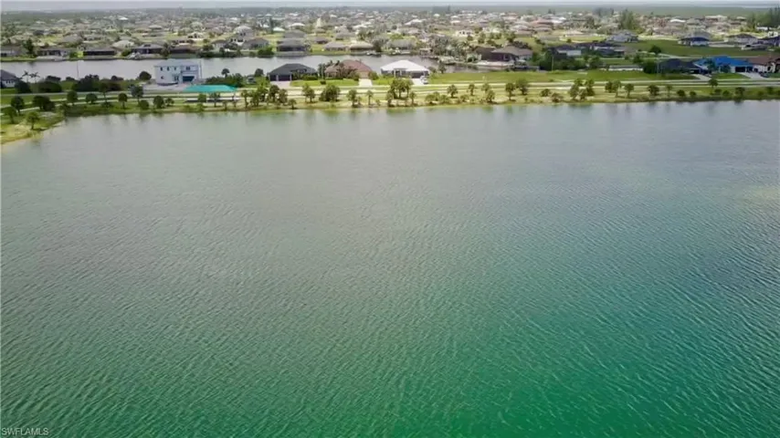 Bird's eye view of a large body of water