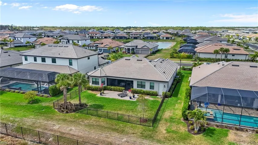 Aerial perspective of suburban area