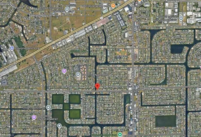 Aerial view of property's location