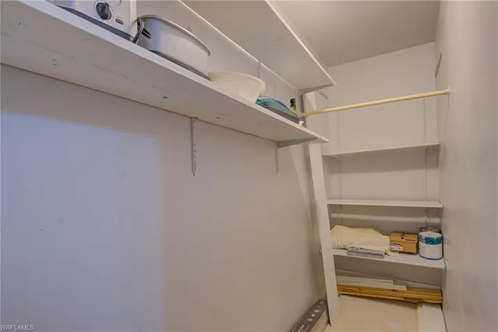 View of walk in closet