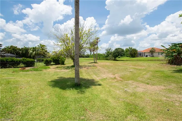 View of grassy yard