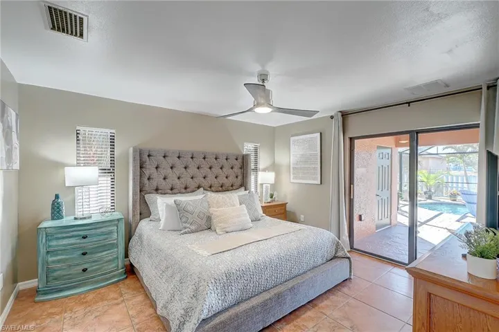 Spacious Master with access out to your private pool area