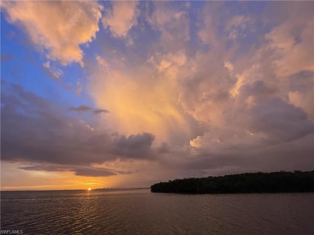 View over the pay at sunset