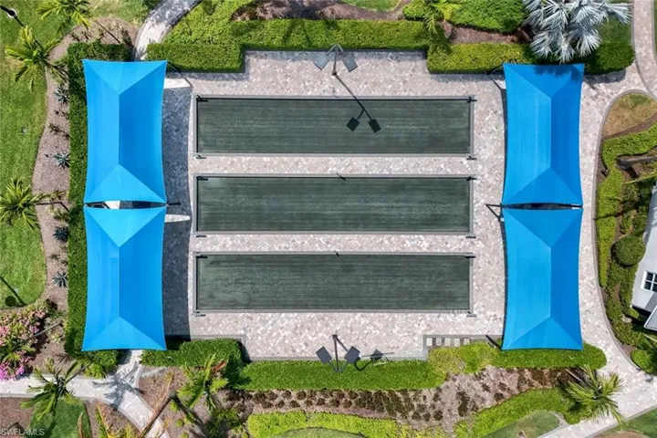 Bocce Ball Courts with shade tents