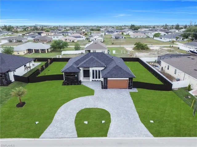 Aerial view of residential area