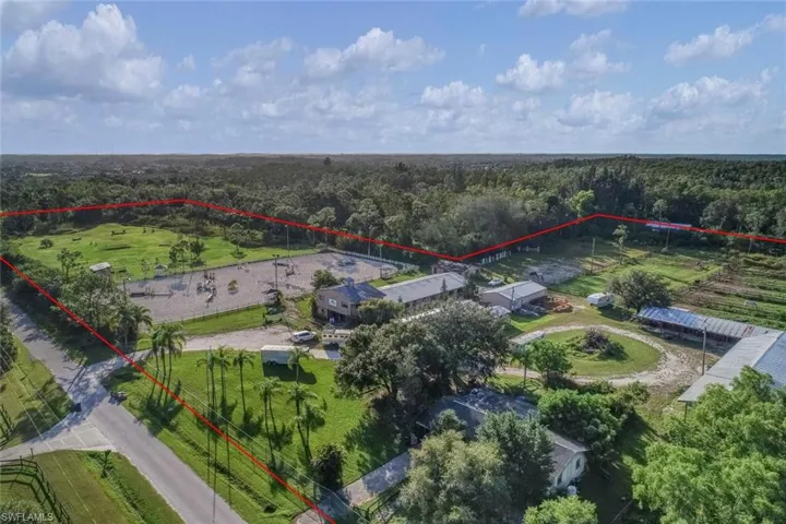 Properties end just past sand riding rink