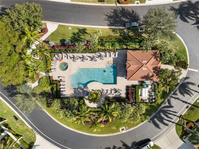 Directly across from the community pool!