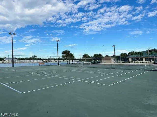 View of tennis court