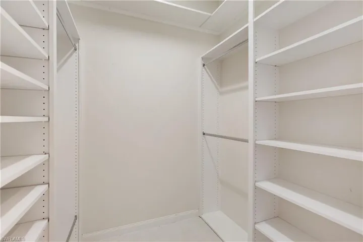 View of walk in closet